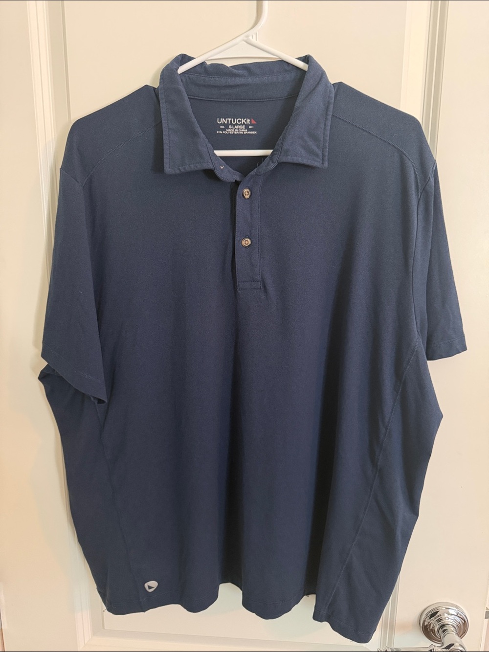 UNTUCKit Dark Navy Short Sleeve Polo